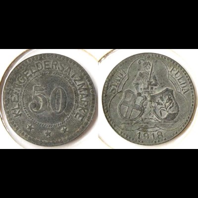 FULDA 50 Pfennig 1917 Kleingeldersatz Notgeld Zink Funk 146.4 (n803