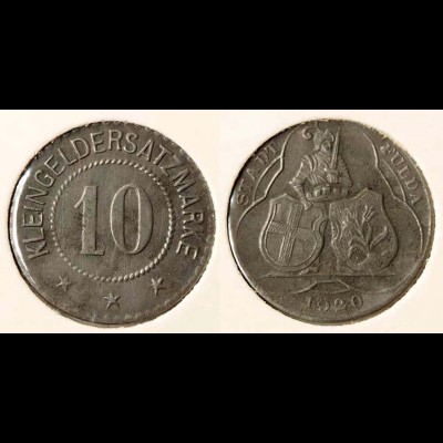 FULDA 10 Pfennig 1920 Kleingeldersatz Notgeld Eisen Funk 146.10 (n804