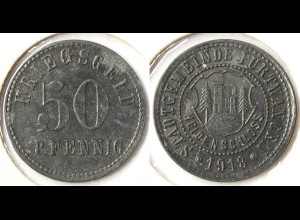 FURTWANGEN 50 Pfennig 1918 Kriegsgeld Notgeld Zink Funk 128.4A (n801