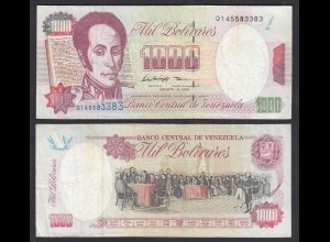 Venezuela 1000 Bolivares Banknote 6.08.1998 Pick 76d VF (3) (27798