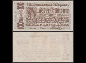 100 Millionen Mark Landesbank Provinz Westfalen Münster 1923 VF (30069