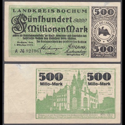 500 Millonen Mark 1923 Bochum Landkreis (30097