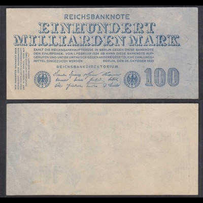 100-Milliarden Mark 1923 Ro 123 Pick 126 VF (3) (30048