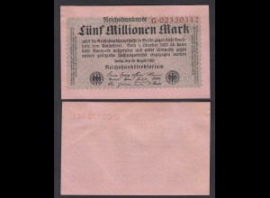 Ro 104a 5 Millionen Mark 1923 Pick 105 Serie H XF (2) (30051