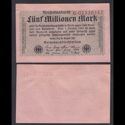 Ro 104a 5 Millionen Mark 1923 Pick 105 Serie H XF (2) (30051