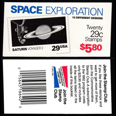 USA 1991 postfrisches MH 149 Heftchen SPACE Weltraumforschung (27635