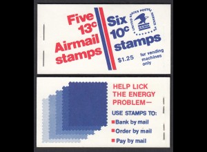 USA postfrisches MH 89 Heftchen 1974 Luftpostmarken (27631