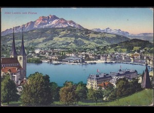 AK Schweiz Luzern mit See und Pilatus (12615