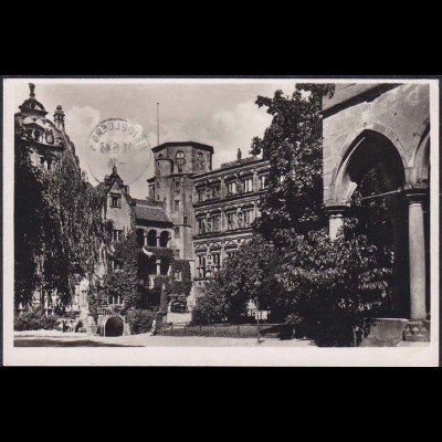 AK Heidelberg 1943 Der Schlosshof gelaufen nach Hiddissen (12563