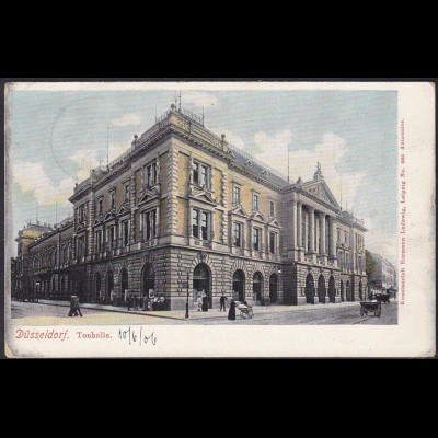 AK Düsseldorf Tonhalle 1906 Litho gelaufen (12505
