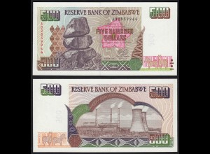 Simbabwe - Zimbabwe 500 Dollars 2001 Pick 11a UNC (1) (15073