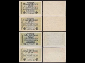 4 Stück Ros 105 10 Millionen Mark 1923 verschiedene FZ (30257