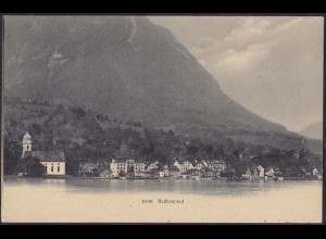 AK Schweiz Beckenried Teilansicht vom See aus gesehen (12606