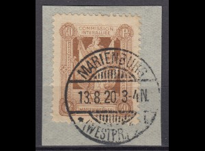 Mi. 7 B gest.Briefstück Deutsche Abstimmungsgebiete Marienwerder (17676