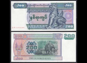 Burma - Myanmar 200 Kyats (2004) Pick 78 UNC (1) (30274