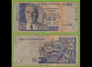 MAURITIUS - 50 RUPEES BANKNOTE 2006 Pick 50d VG (5) (19473