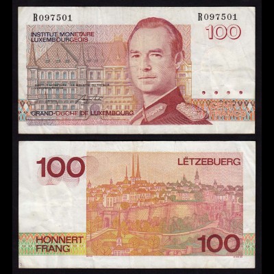 Luxemburg - Luxembourg 100 Francs Banknote 1986 Pick 58a VF (3) (16236