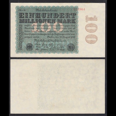 Ro 106q - 100 Million Mark 1923 Pick 107e FZ: CD - BZ: 31 - XF (2) (30197