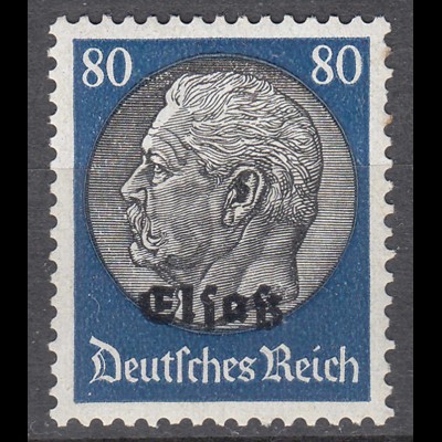 Deutsche Besetzung 2.WK Elsass 80 Pfennig Mi. 15 ** MNH (30203