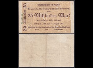 25 Milliarden Mark 1923 Münster Landesbank Provinz Westfalen (30335