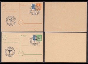 Alliierte Besetzung 2 Ganzsachen P1 + P2 mit SST Düsseldorf 1949 (30340