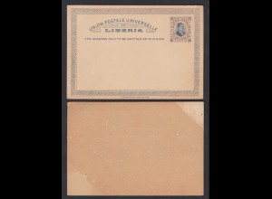 LIBERIA alte 3 CENT Ganzsachen Postkarte ungebraucht (30386