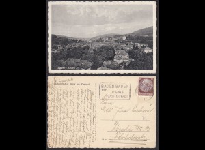 AK 1933 Baden Baden Gesamtübersicht Blick ins Rheintal (30451