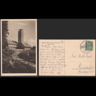 AK 1925 Gedächtnishaus auf dem Fohrenbühl bei Lauterbach (30452