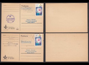 DDR Schiffspost ca. 1975 Karten an Bord Dampfer Wehlen + MS Thale (30498