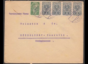 Österreich Umschlag Carl F. Lösch Wien 1920 nach Düsseldorf (30585