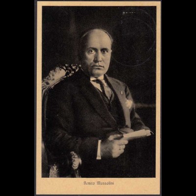 AK Benito Musssolini Staatstreffen SST 28.9.1937 (30604