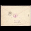 All. Bes. BiZone 18.9.1948 R-Brief Ziffern Band- Netz Münster - Farmington USA