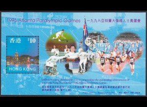 Hong Kong - Hongkong 1997 Block 54 ** Paralympic Atlanta 1996 (30690