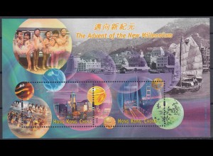 Hong Kong - Hongkong 1999 Block 68 ** Millennium Vorabend Jahr 2000 (30694