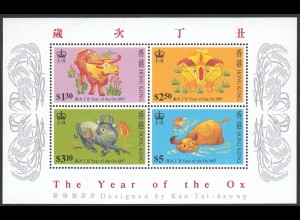 Hong Kong - Hongkong 1997 Block 45 ** Neujahr Jahr des Ochsen (30701