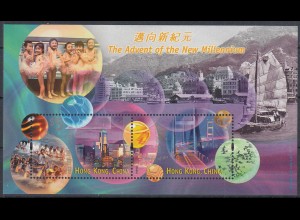 Hong Kong - Hongkong 1999 Block 68 ** Millennium Vorabend Jahr 2000 (30702