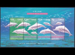 7Hong Kong - Hongkong 1999 Block 67 ** Indopazifischer Buckeldelphin (30707