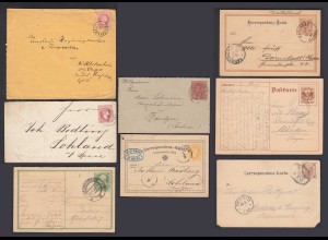 8 Stück Karten/Briefe meist Ganzsachen Österreich/Austria bitte ansehen (26086