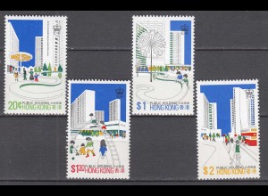 Hong Kong - Hongkong 1981 Mi. 376-79 ** MNH Sozialer Wohnungsbau (30839