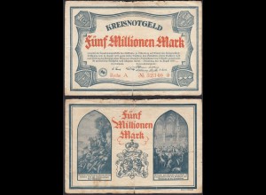 Dillenburg 5 Millionen Mark 1923 KREIS-NOTGELD Reihe A (30238
