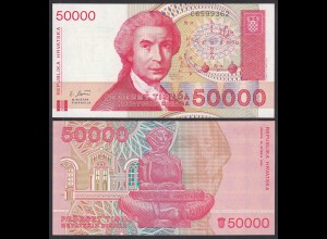 Kroatien - Croatia - 50000 50.000 Dinara 1993 Pick 26a aUNC (1-) (30884