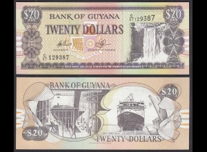GUYANA 20 DOLLAR BANKNOTE (1996) Pick 30e sig.14 UNC (1) (30878