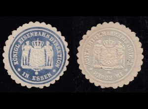 Siegelmarke Dienstmarke Vignette Briefsiegelmarke ESSEN Eisenbahn (30987