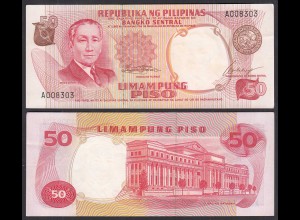 Philippinen - Philippines 50 Piso (1969) Pick 146a XF (2) sign. 7 (30943