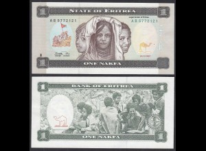 Eritrea 1 Nakfa Banknote 1997 Pick 1 UNC (1) (31054