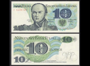 Polen - Poland 10 Zlotty Banknote 1982 Pick 148a UNC (1) (31059