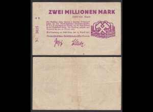 Waldenburg 2-Millionen Mark 1923 Schlesien Steinkohle-Syndikat (31071