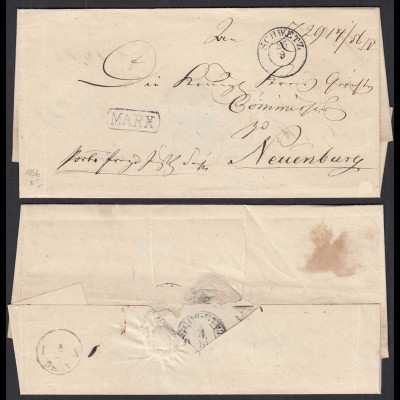 SCHWETZ K2 alter Umschlag nach NEUENBURG mit Briefträgerstempel (31001