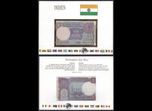 Indien 1 Rupee Banknotenbrief der Welt UNC (31117