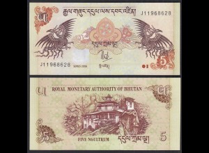 Bhutan - 5 Ngultrum Banknote 2006 UNC (1) Pick 28a (31173